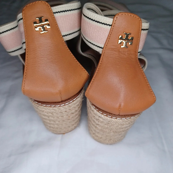 Women's Pink Tory Burch Blush Frieda Espadrille Platform Sandal sz 8.5 - Picture 8 of 16